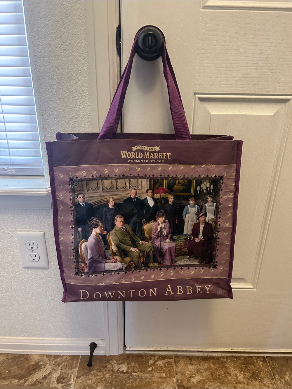 World Market x Downton Abbey Purple Reusable Tote Bag